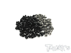 TASSU-BD7-16 64 Titanium &7075-T6(UFO Head)Black Screw set 82pcs.(Yokomo BD7 2016)