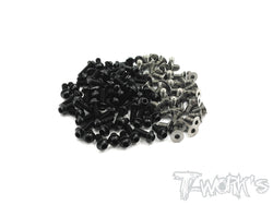 TASSU-T4'21 64 Titanium &7075-T6(UFO Head) Black Screw set 117pcs.( For Xray T4'21  )