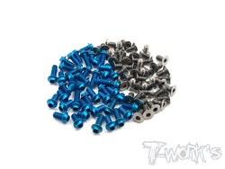 TASSU-418 64 Titanium &7075-T6(UFO Head)Blue Screw set 93pcs. (Tamiya 418)