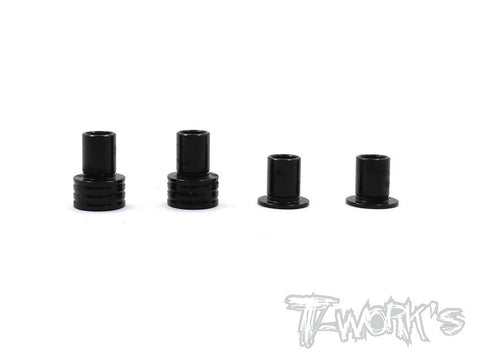 TE-146-A 7075-T6 Alum. Caster Hat Bushings A ( For Team Associated RC10 B6/B6D/B64/B64D/B6.1/RC10T6.1  ) 2 each of 0deg,3deg.