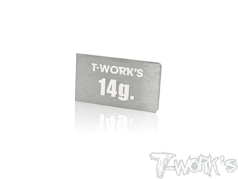 TE-207-B  	Adhesive Type 14g Tungsten Balance Weight  ( For Xray T4'18/19/20 & Yokomo BD9/10 )