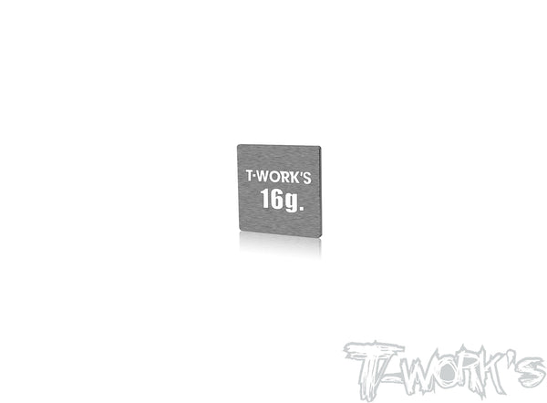 TE-207-H	 Adhesive Type 16g Tungsten Balance Weight    24.5x24.5x1.4mm