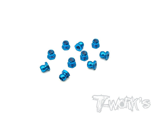 TE-229S-TB  Aluminium 5mm Ball Short Nut ( Blue )  10pcs.