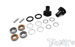 TE-231-MTC2-B 6mm Bearing Wheel Hub Axle F.( Mugen MTC-2 ) 2pcs.