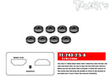 TE-243-A  Alum. Washer For Suspension Arm 3 x 10 x 1/1.5/2/2.5/3/3.5mm  ( 8 pcs.)