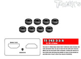 TE-243-A  Alum. Washer For Suspension Arm 3 x 10 x 1/1.5/2/2.5/3/3.5mm  ( 8 pcs.)