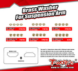 TE-243-S	    Brass Washer Set For Suspension Arm 3 x 7.5 ( Each 8pcs. )