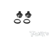 TE-244-I   Alum. 13mm Shock Spring Retainer 0 / 5 /9mm ( For Team Associated RC10 B74.2 & B6.4 ) Black 2pcs.