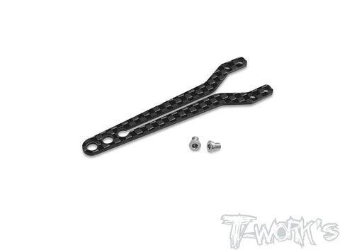 TE-X20'23-A Graphite Split Type Front Upper Deck Ver.1 With Titanium Upper Deck Screw ( For Serpent X20'23 )