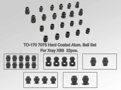 TO-170 7075 Hard Coated Alum. Ball Set ( For Xray XB8 ) 18pcs