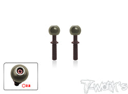 TO-192-RC8B3    Alum. Pillow Ball With Spring Steel Shaft ( For Team Associated RC8 B3/B3.2/T3.2/T3.2E ) 2pcs.