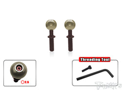 TO-192L-XB8	 Alum. Pillow Ball With Spring Steel Anti-Clockwise Shaft( For Xray XB8 ) 2pcs.
