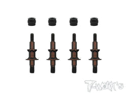 TO-194 Spring Steel Shock Standoffs With POM Shock Cap Bushings ( For TEKNO EB/NB/NT/SCT )4pcs.