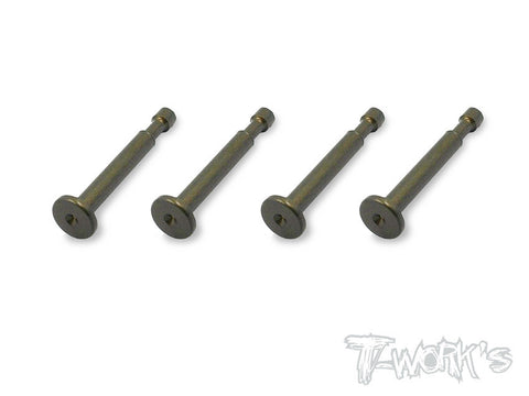 TO-198-K  7075 Alum.Hard Coated Lower Shock Mount Pins ( For Kyosho MP9,GT3/MP9e EVO/MP10 ) 4pcs.