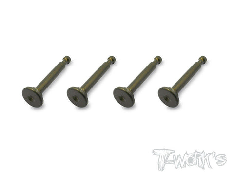 TO-198-S  7075 Alum.Hard Coated Lower Shock Mount Pins ( For Serpent S811/ GT ) 4pcs.