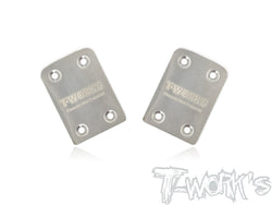 TO-220-410 Stainless Steel Rear Chassis Skid Protector ( Tekno EB410/ET410/EB410.2 ) 2pcs.