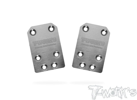 TO-220-SRX4-G3 Stainless Steel Rear Chassis Skid Protector ( Serpent SRX4 GEN3 ) 2pcs.