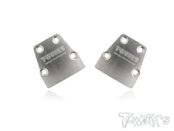 TO-220-T Stainless Steel Rear Chassis Skid Protector ( Tekno NB48.4 / EB48.4) 2pcs.