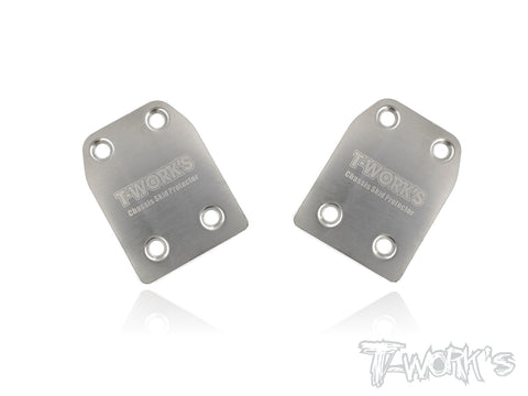 TO-220-X Stainless Steel Rear Chassis Skid Protector ( Xray XB8, XB9,XB8E ) 2pcs.