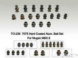 TO-236    7075 Hard Coated Alum. Ball Set ( For Mugen MBX 8/Mugen MBX8 ECO / Mugen MBX8R ) 18pcs