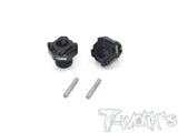 TO-245-A   Black Hard Coated 7075-T6 Alum.Light Weight Wheel Hub  ( Team Associated RC8 B3.1/B3/B3.2 ) 4pcs.