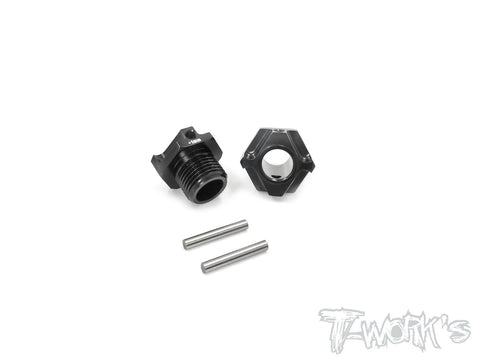 TO-245-K1 Black Hard Coated 7075-T6 Alum.Light Weight Wide Offset Wheel Hub +1mm ( For Kyosho MP9 TKI3/TKI4/MP10  ) 2pcs.