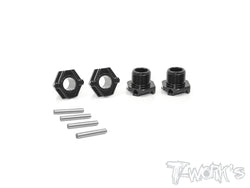 TO-245-K Black Hard Coated 7075-T6 Alum.Light Weight Wheel Hub  ( For Kyosho MP9 TKI3/TKI4 /MP9e EVO/MP10) 4pcs.