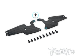 TO-246-T3.2-F1.5 Graphite Front A-arm Stiffeners 1.5mm ( For Team Associated RC8 T3.2 )
