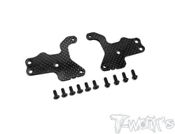 TO-312-B3.2-F2 2mm Carbon-faced FRP Front A-Arm Stiffeners ( For Team Associated RC8 B3.2 )