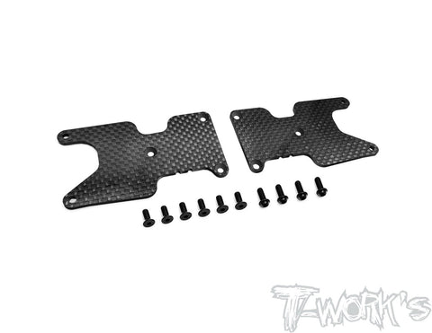 TO-312-B3.2-R2 2mm Carbon-faced FRP Rear A-arm Stiffeners  ( For Team Associated RC8 B3.2 )