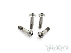 TP-003 64 Titanium Front Arm Screw 4pcs. (For Hong Nor & Jammin X3 Sabre/Team Durango DNX408,IGT8)