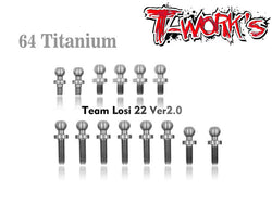 TP-020 64 Titanium Ball End  set 14pcs. ( For Team Losi 22 Ver2.0)