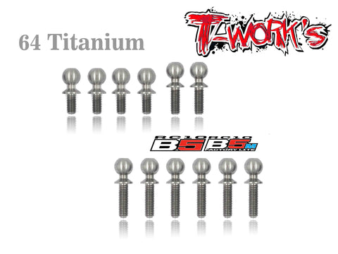 TP-033 64 Titanium Ball End set For Team Associated RC10 B5/B5M