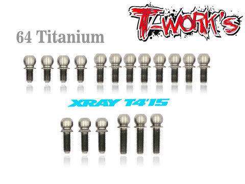 TP-037 64 Titanium 4.9mm Ball End  set ( For Xray T4'15/16/17 )