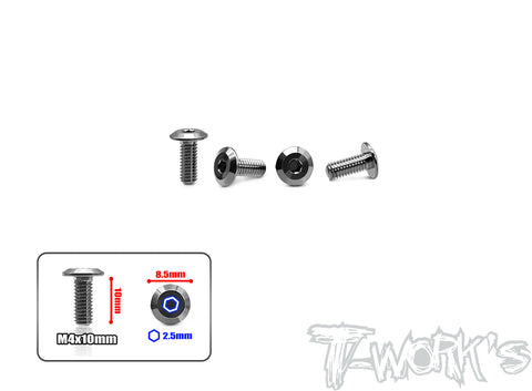 TP-149	 64 Titanium Center Mount Screw 4x10mm( For Mayako MX8 ) 4pcs.