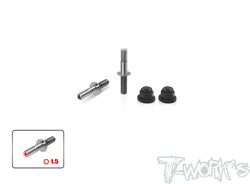 TP-160	64 Titanium  Lower Shock Screws  ( For 1/10 Off Road & Drag ) 2pcs.