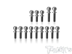 TP-191	64 Titanium Ball End set ( For Yokomo MO1.0 )14pcs.