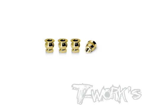 TE-X4-K    Brass 6mm Lower Arm Ball With Hex ( For Xray X4 /X4'23 ) 4pcs.