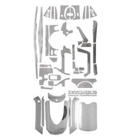 TS-025M Metal Chrome Radio Skin Sticker ( For Sanwa M12 ) 4Colors