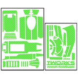 TS-027 3D Graphite Sticker  ( For SPEKTRUM DX4R ) 8Colors