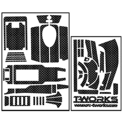 TS-028 Shiny Graphite Sticker ( For  SPEKTRUM DX4R )