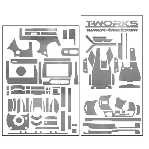 TS-033M Metal Chrome Radio Skin with LCD Screen Protector (For KO EX-2) 4 Colors