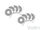 TS-056-M Metal Chrome 1/8 Buggy Rims Sticker 8pcs.(4colors)