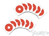 TS-060  3D 1/8 Truggy Rims Sticker  12pcs. (6colors)