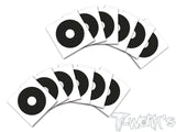 TS-060  3D 1/8 Truggy Rims Sticker  12pcs. (6colors)