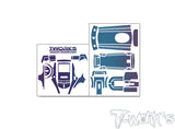 TS-072	 3D Graphite  Radio Skin Sticker ( For Futaba T3PV )   6colors