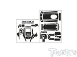 TS-072	 3D Graphite  Radio Skin Sticker ( For Futaba T3PV )   6colors