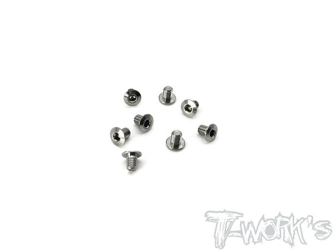 TSS-304LP 3mm x 4mm  Hex. Socket Head Low Profile Half Thread Screws（8pcs.）