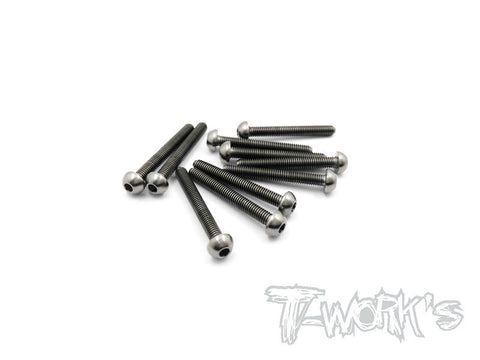 TSS-324B 3mm x 24mm 64 Titanium Hex. Socket Button Head Screw
