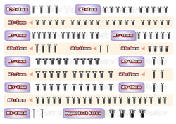 TSS-X4'23-LP	64 Titanium Low Profile Top Screw set 127pcs.( For Xray X4 2023 )